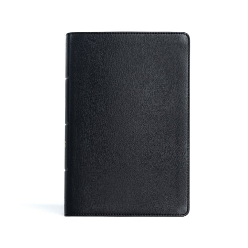 CSB Personal Size Giant Print Bible, Black Genuine Leather