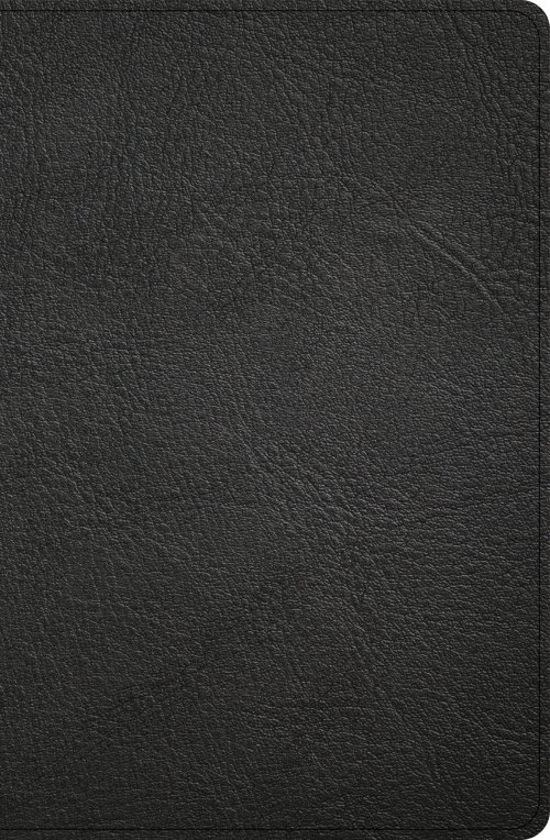 CSB Personal Size Giant Print Bible, Black Genuine Leather, Indexed