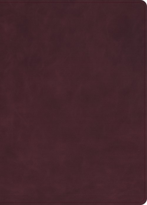 CSB Verse-by-Verse Reference Bible, Holman Handcrafted Collection, Marbled Burgundy Premium Calfskin