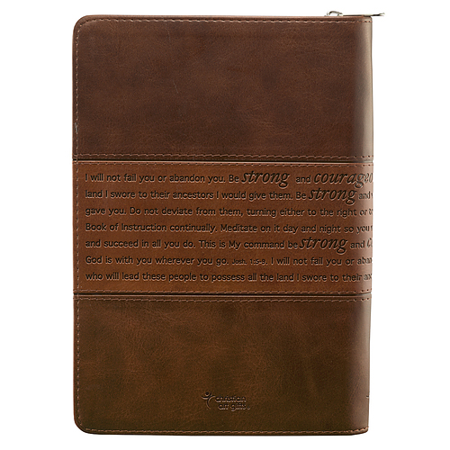 Strong and Courageous Joshua 1:57 Classic Faux Leather Journal