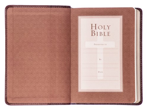 KJV Pocket Bible, Brown, Imitation Leather, Verse Finder, One Year Reading Plan, Presentation Page, Ribbon Marker, Gilt Edges