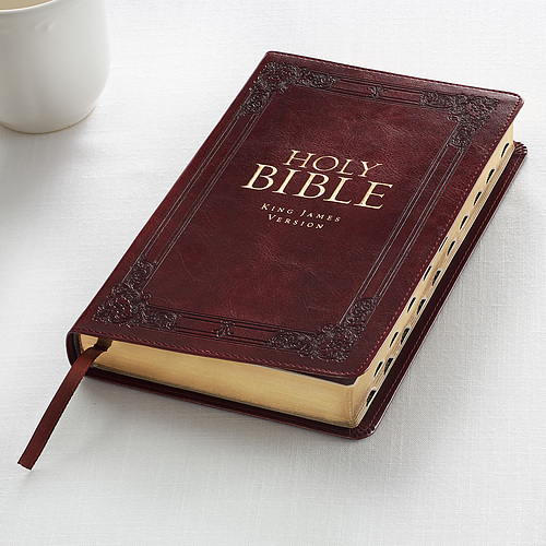 KJV Standard Size Thumb Index Edition: Burgundy, Ribbon Marker, Presentation Page, Gilt Edges