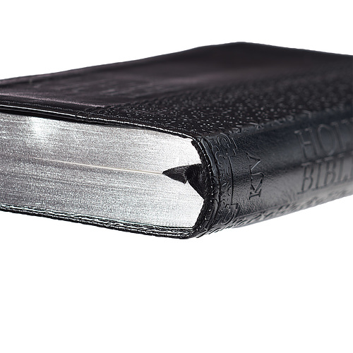 KJV Mini Pocket Bible, Black, Imitation Leather, Ribbon Marker, Verse Finder, One-Year Bible Reading Plan, Presentation Page