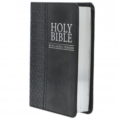 KJV Mini Pocket Bible, Black, Imitation Leather, Ribbon Marker, Verse Finder, One-Year Bible Reading Plan, Presentation Page