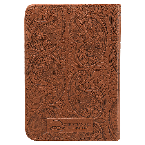 KJV Bible Mini Pocket Faux Leather, Toffee Brown