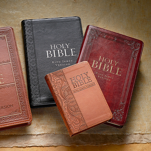 KJV Bible Mini Pocket Faux Leather, Toffee Brown