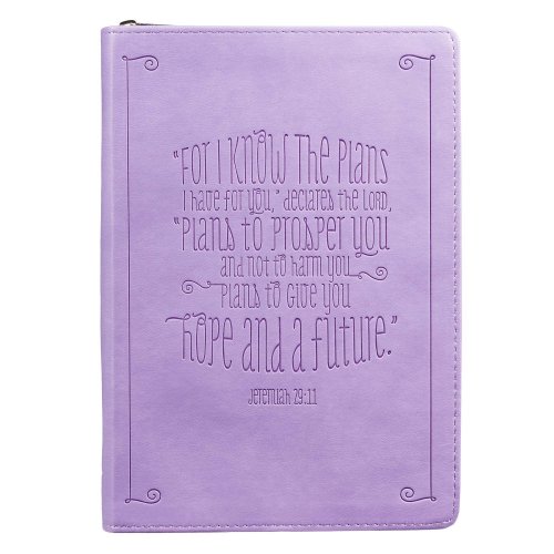 Jeremiah 29:11 Zippered Purple Flexcover Journal