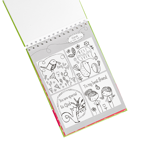 Coloring Book Wirebound Inspirational for Girls