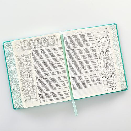 Teal Faux Leather Hardcover KJV My Creative Bible