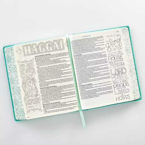 Teal Faux Leather Hardcover KJV My Creative Bible