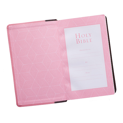 KJV Giant Print Lux-Leather Pink/Brown