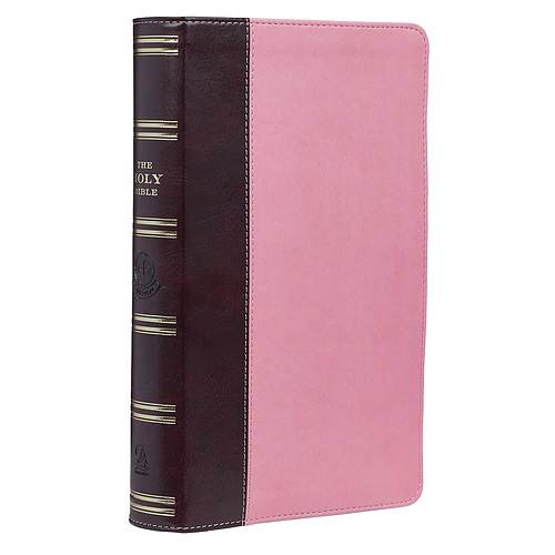 KJV Giant Print Lux-Leather Pink/Brown