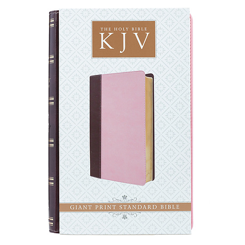 KJV Giant Print Lux-Leather Pink/Brown