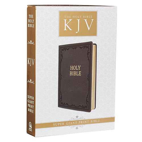 KJV Super Giant Print Lux-Leather Brown