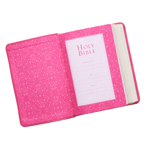 KJV Compact Large Print Lux-Leather Pink