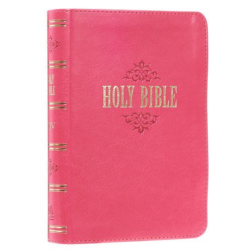 KJV Compact Large Print Lux-Leather Pink