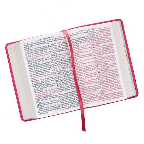 KJV Compact Large Print Lux-Leather Pink