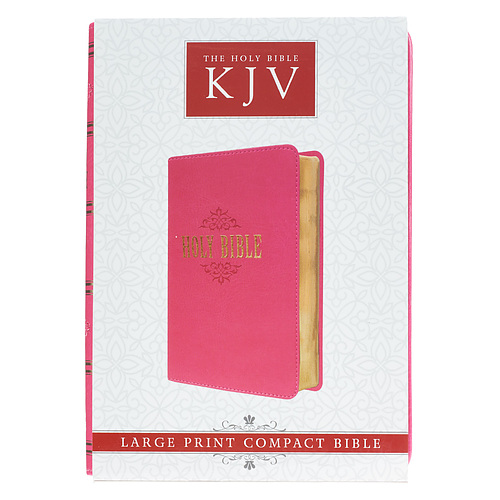 KJV Compact Large Print Lux-Leather Pink