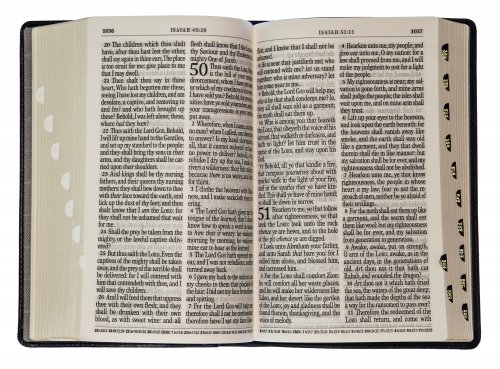 KJV Giant Print Bible, Black, Imitation Leather, Gilt Edging, Ribbon Marker, Presentation Page, Concordance, Colour Maps, Cross-Referencing, Thumb Index