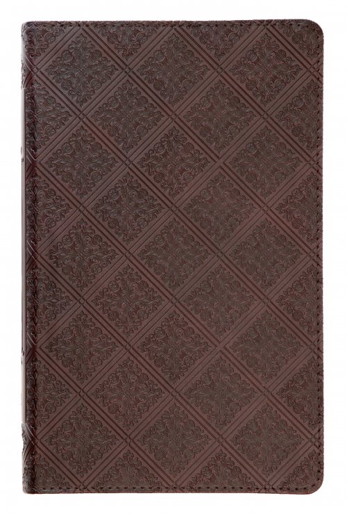 KJV Giant Print Bible, Dark Brown, Imitation Leather, Words of Christ in Red, Thumb Index, Footnote Verse Cross-Reference, Concordance, Bible Reading Plan