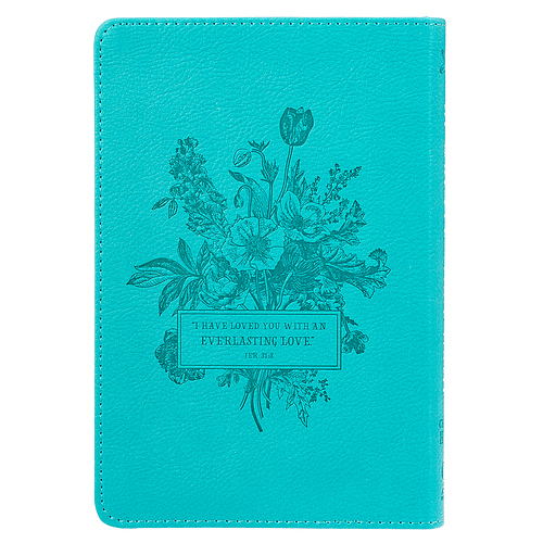 He Whispers Your Name Turquoise Faux Leather Devotional