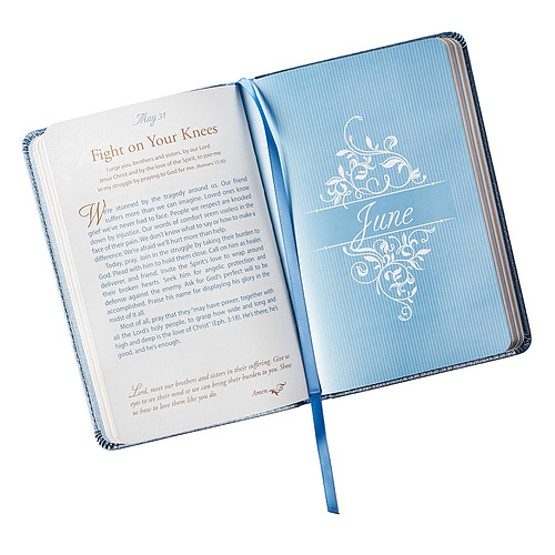 Mr. & Mrs. 366 Devotions for Couples Blue Faux Leather Devotional