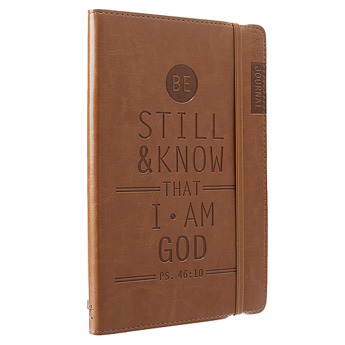 Be Still & Know Tan Flexcover Journal - Psalm 46:10