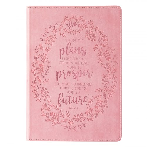 I Know the Plans Slimline LuxLeather Journal in Pink