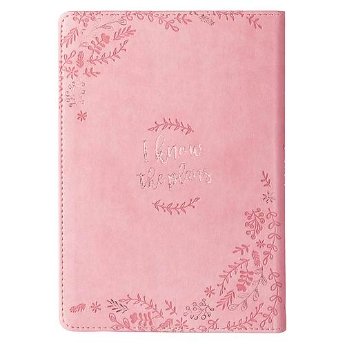 I Know the Plans Slimline LuxLeather Journal in Pink