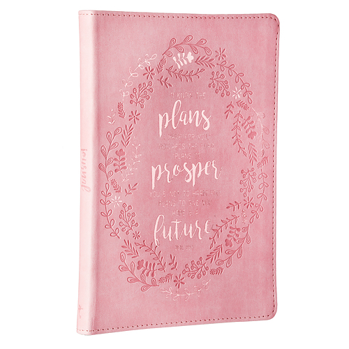 I Know the Plans Slimline LuxLeather Journal in Pink