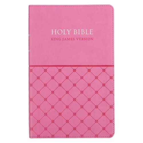 KJV Gift Bible, Pink, Imitation Leather, Gilt Edge, Reading Plan, Verse Finder