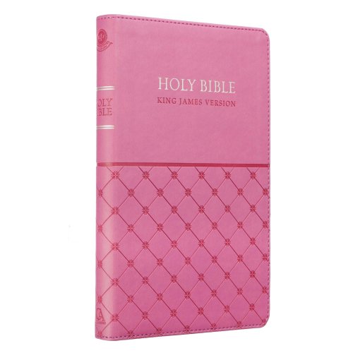 KJV Gift Bible, Pink, Imitation Leather, Gilt Edge, Reading Plan, Verse Finder