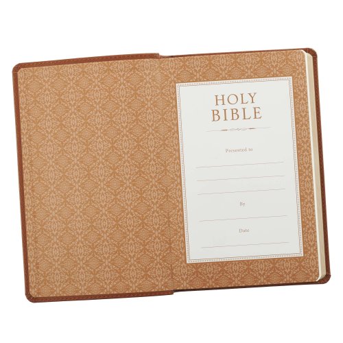 KJV Bible Gift Edition Faux Leather, Saddle Tan