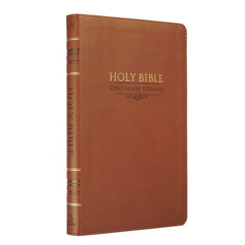 KJV Bible Gift Edition Faux Leather, Saddle Tan