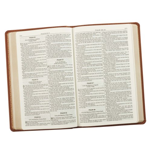 KJV Bible Gift Edition Faux Leather, Saddle Tan