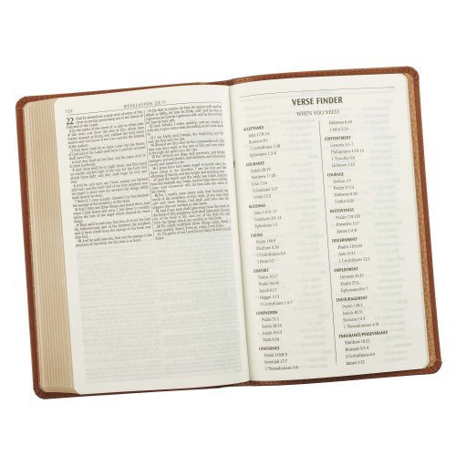 KJV Bible Gift Edition Faux Leather, Saddle Tan