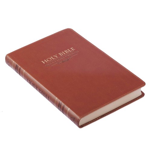 KJV Bible Gift Edition Faux Leather, Saddle Tan