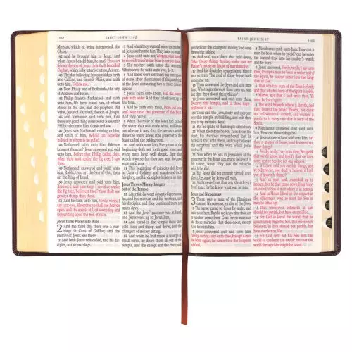 KJV Bible Giant Print Full-size Faux Leather, Dark Brown