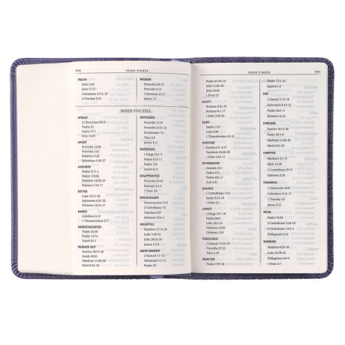 KJV Bible Mini Pocket Faux Leather, Purple