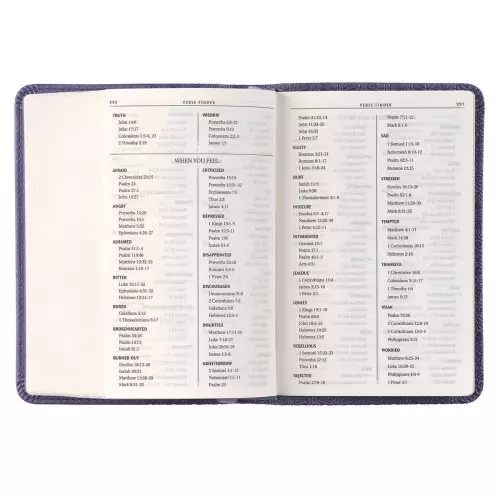 KJV Bible Mini Pocket Faux Leather, Purple