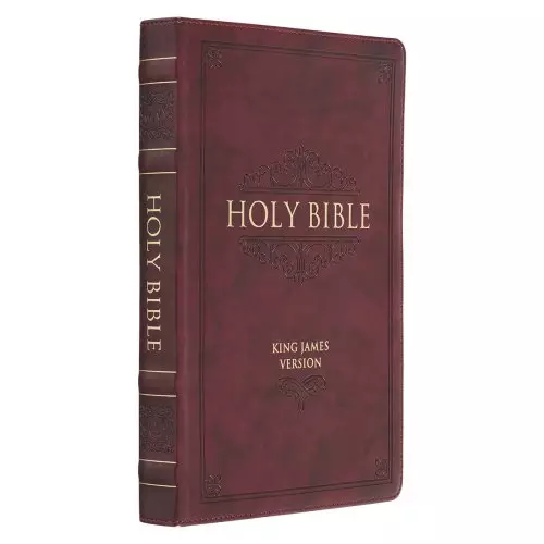 KJV Bible Thinline LP Faux Leather, Burgundy