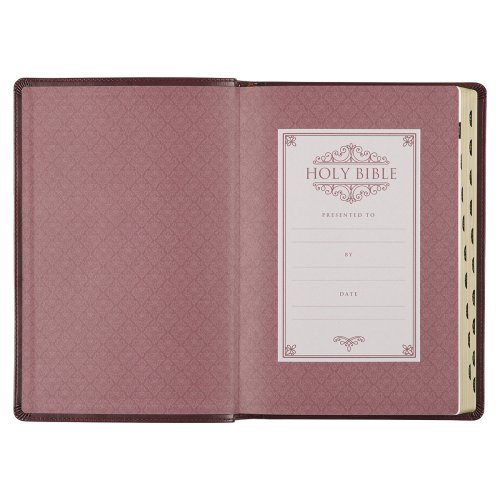 KJV Bible Thinline LP Faux Leather, Burgundy