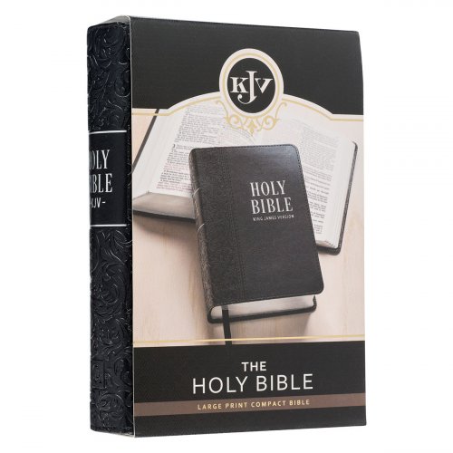 KJV Bible Compact LP Faux Leather, Black