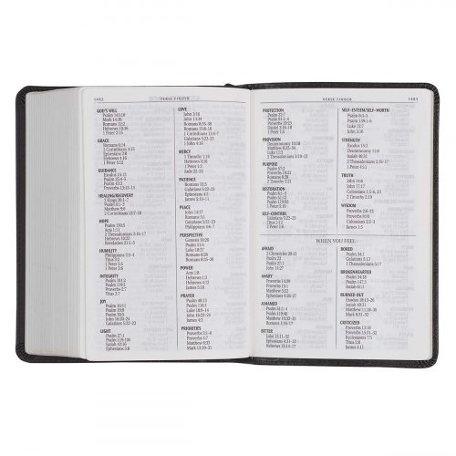 KJV Bible Compact LP Faux Leather, Black