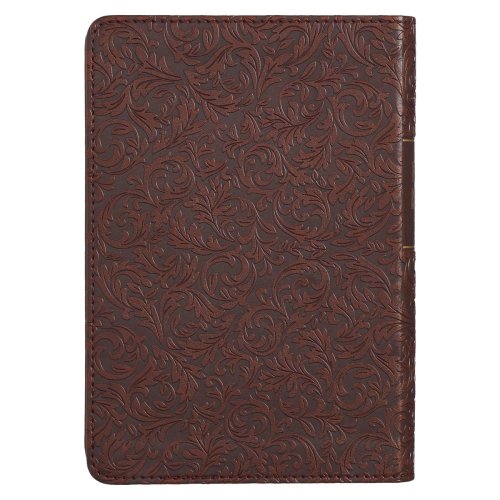 KJV Bible Compact LP Faux Leather, Medium Brown