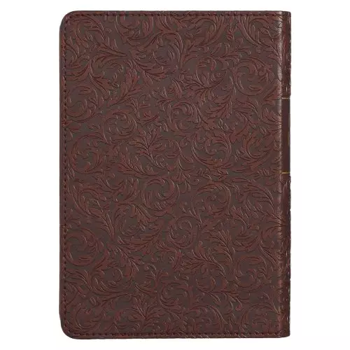 KJV Bible Compact LP Faux Leather, Medium Brown