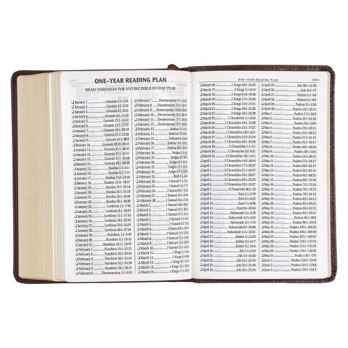 KJV Bible Compact LP Faux Leather, Medium Brown