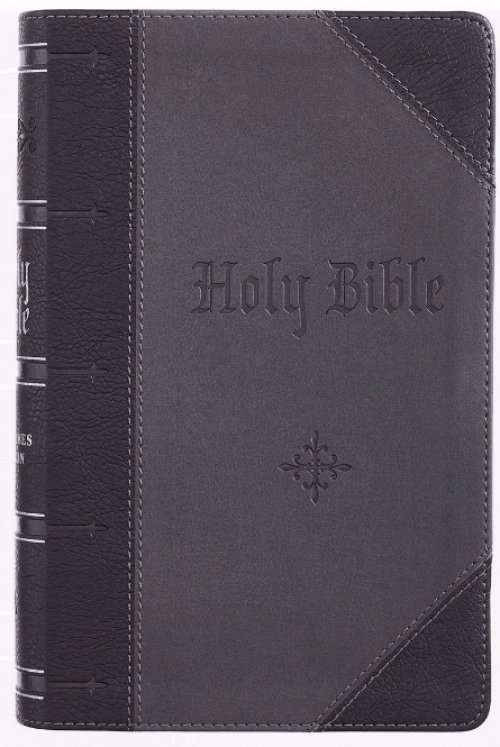 KJV Giant Print Bible, Imitation Leather, Black, Thumb Index, Red Letter, Maps, Reading Plan, Verse Finder, Gilt Edge, Ribbon Markers, Presentation Page