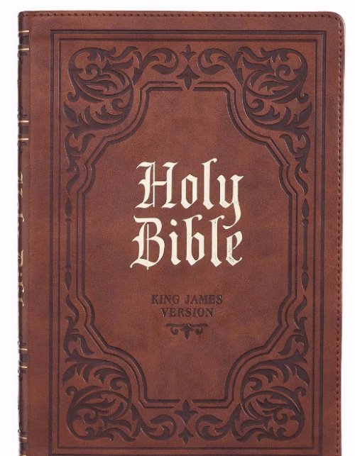 KJV Bible Thinline LP Faux Leather, Antiqued Brown