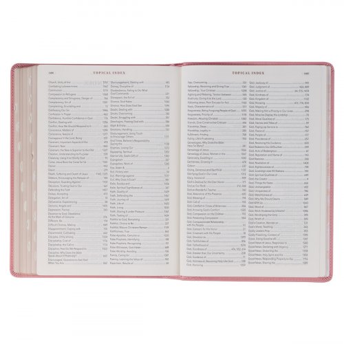 NLT Spiritual Growth Bible, Pink, Imitation Leather, Articles, Book Introductions, Character Profiles, Cross-References, Topical Index, Presentation Page, Ribbon Markers